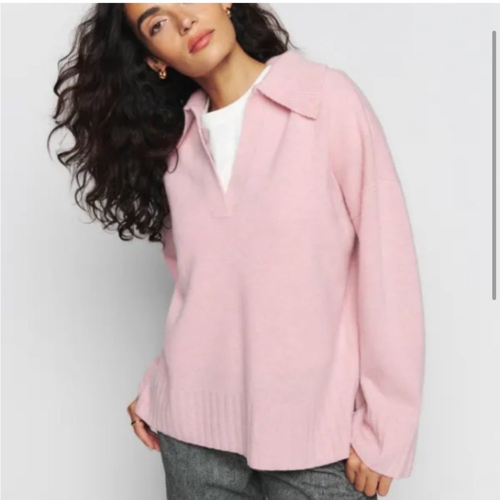 Reformation Otto Wool Polo Sweater